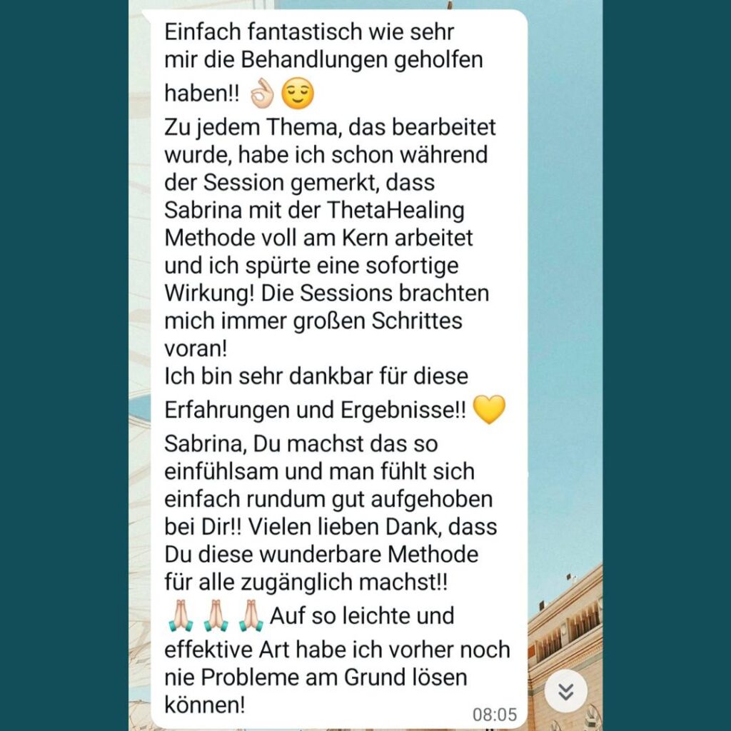 Klientenfeedback Psychotherapie Sabrina Hinzmann